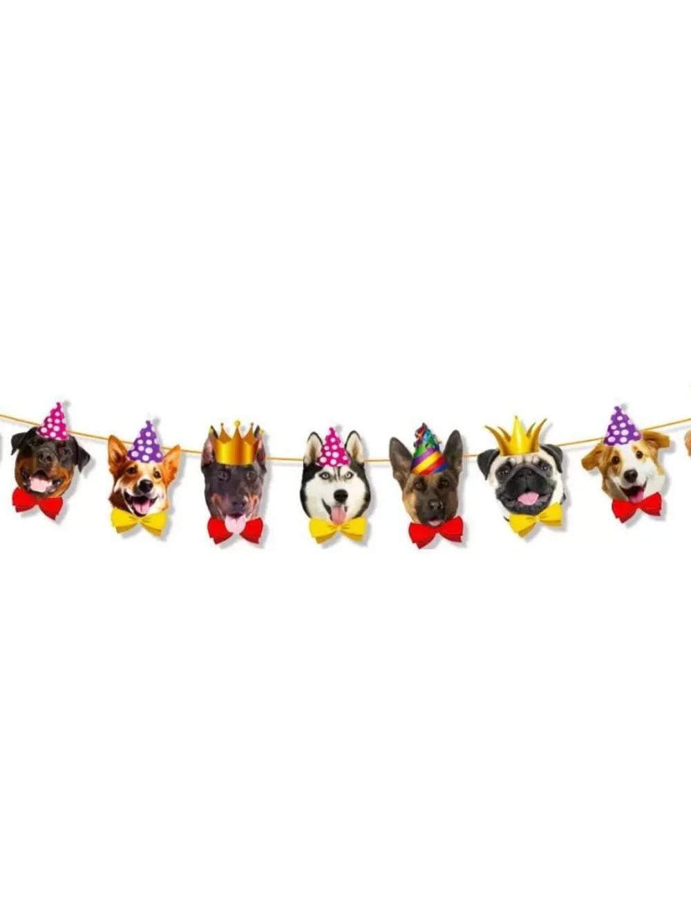 Dog Colorful Themed Birthday Party Decorations Set – Banner, Garland & Toppers